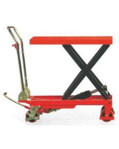 MANUAL 150KG SCISSOR LIFT TABLE WITH STEEL CHROME PLATED HANDLE